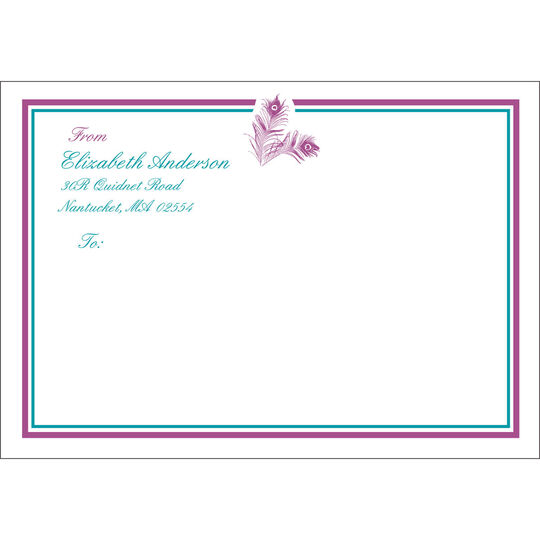 Peacock Feather Large Mailing Labels